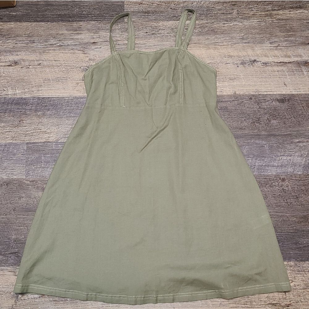ASOS Square Neck Cotton Mini Dress - Picture 10 of 12